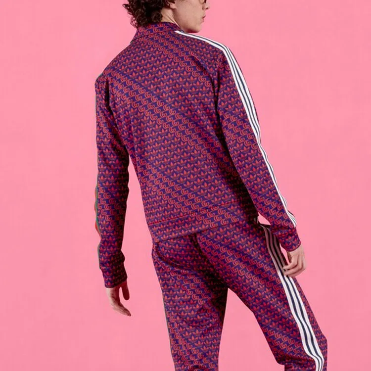 GUCCI X Adidas Double G And Trefoil Print Jacket-4