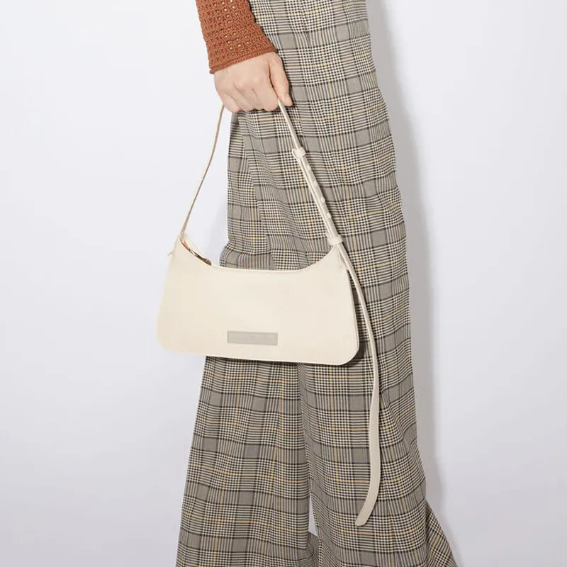 Acne Studios Calfskin Crossbody Handbag, Shoulder Bag Women's White-3