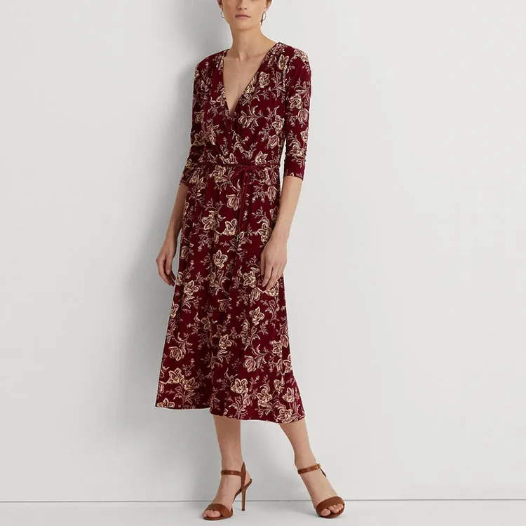 Polo Ralph Lauren Short-Sleeved Dresses Women's Red-1