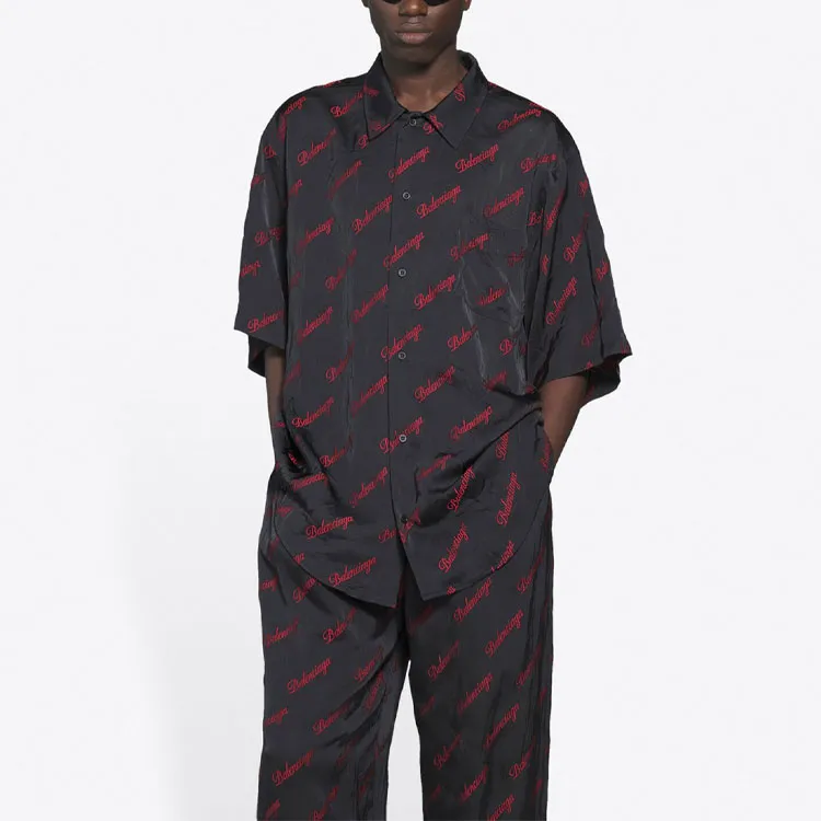 Balenciaga Shirts Men Black-3