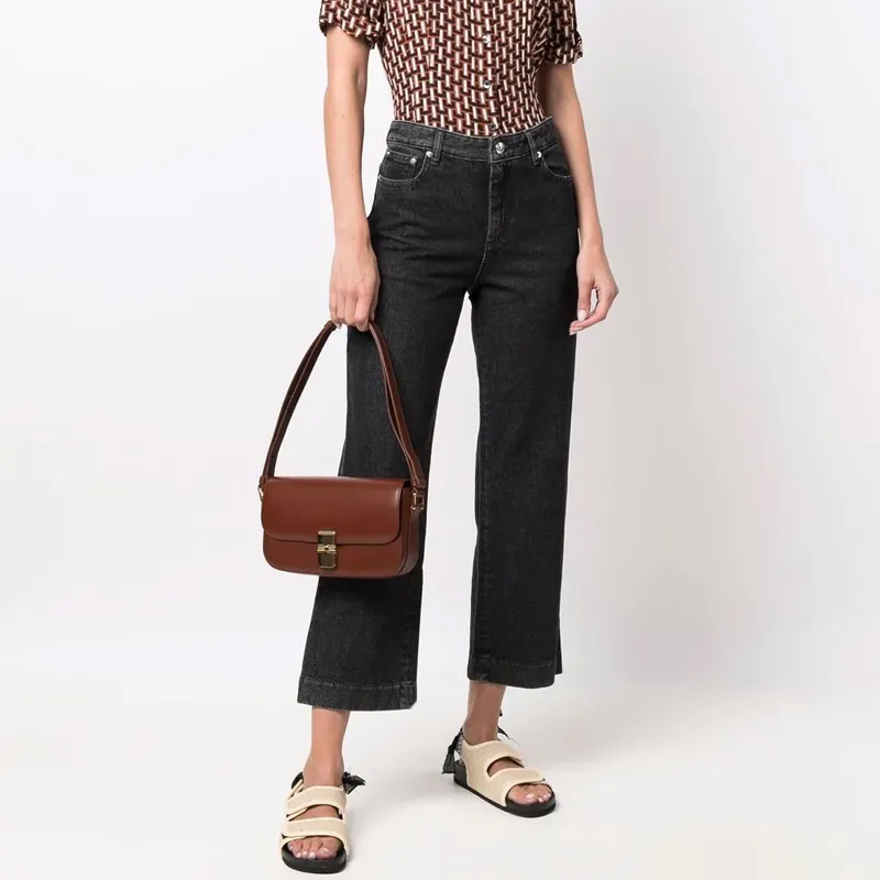 A.P.C Grace Foldover Top Shoulder Bag-5