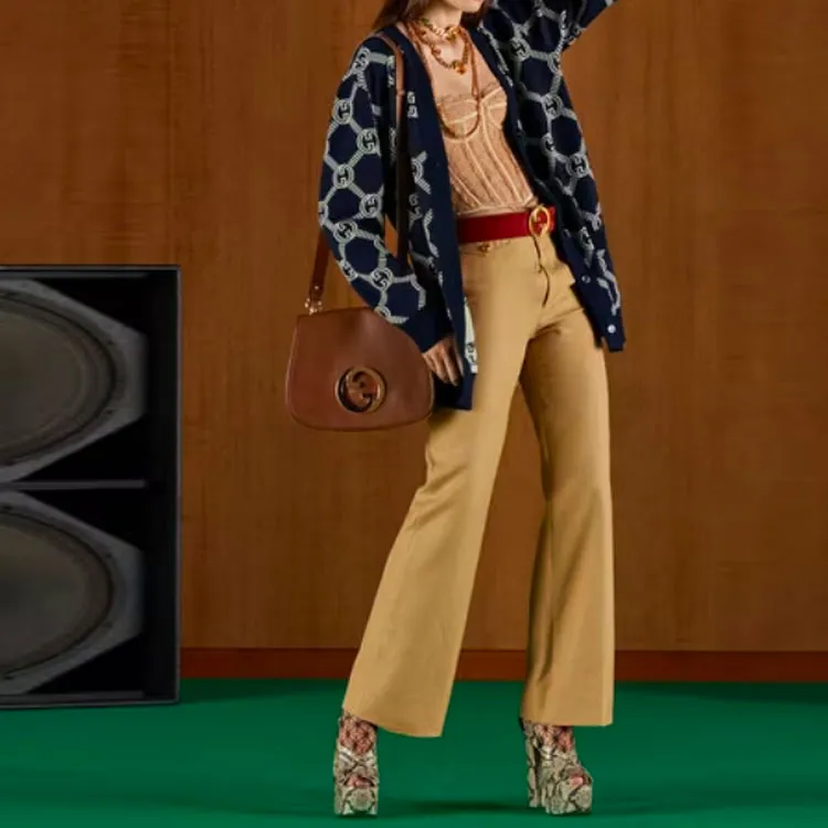 GUCCI GG jacquard Reversible Cardigan-2