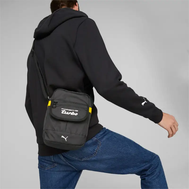 PUMA Recycled Material Messenger Bag Crossbody Bags Small Size Unisex Black-2