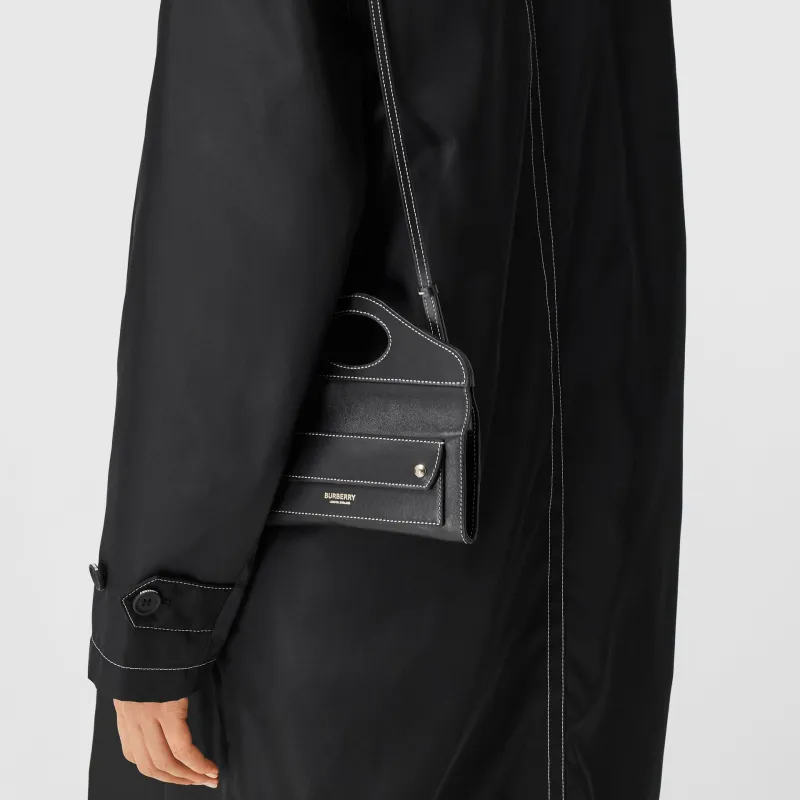 Burberry Pocket Bag Sheepskin Tote Bag Shopping Bag Handbag Shoulder Bag Crossbody Bag Clutch Mini Unisex Black-6