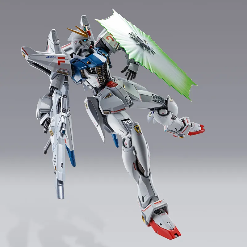 BANDAI MB Collection Metal Build Mobile Suit Gundam F91 Gundam Heavy Armed Cannon Configuration Assembled Models 17cm-3