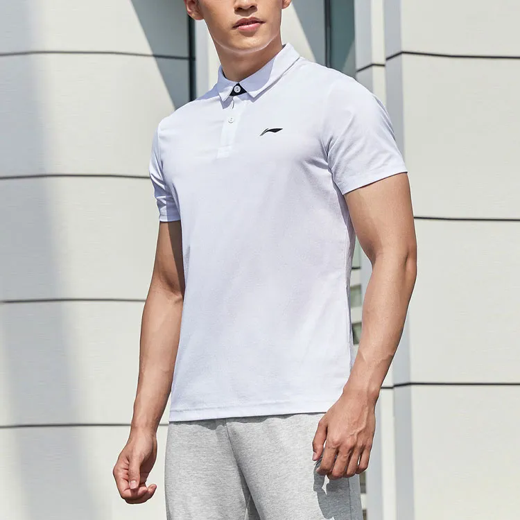 LINING Polo Shirts Men White-2