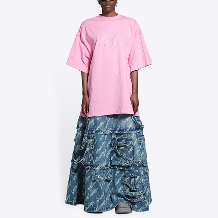 Balenciaga T Shirt Loose Fit Women's Pink-2