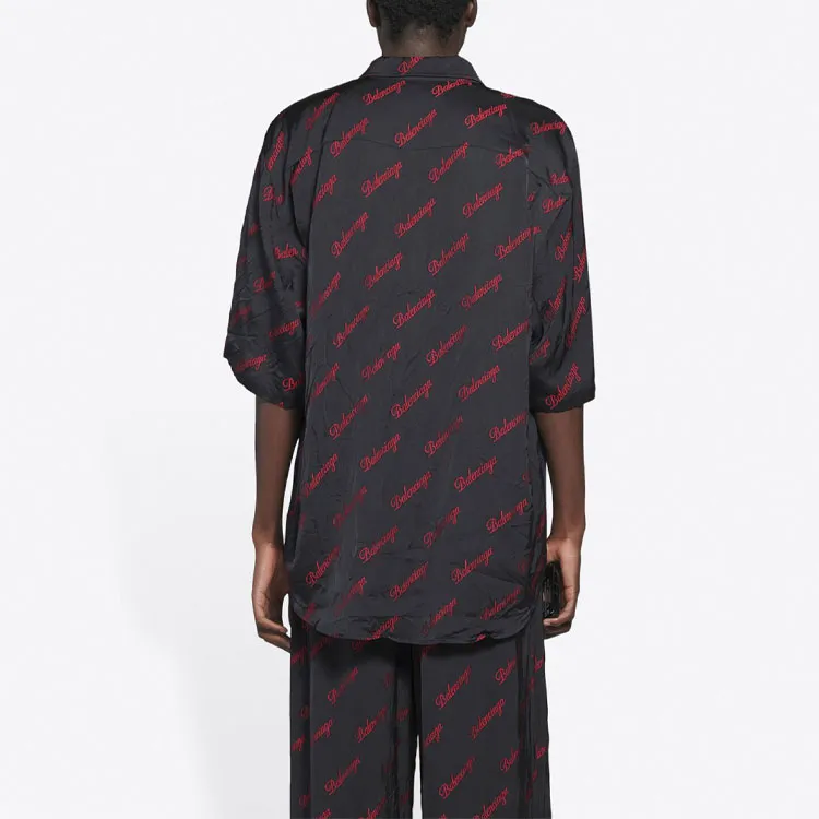 Balenciaga Shirts Men Black-4