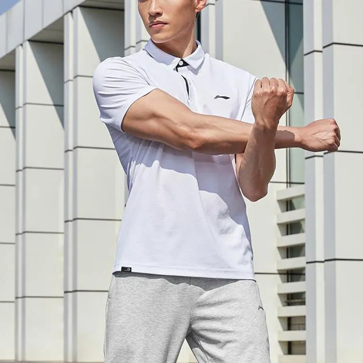 LINING Polo Shirts Men White-3