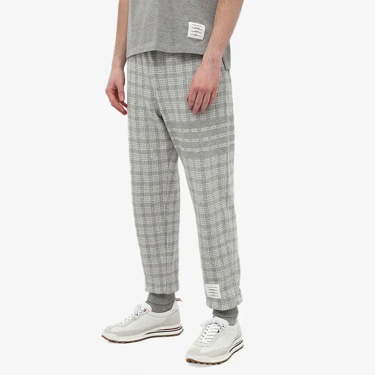 THOM BROWNE Knitted Sweatpants Men Gray-3