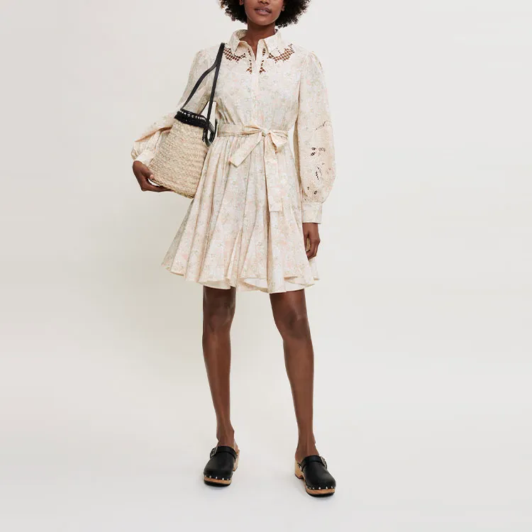 Maje Long-Sleeved Dresses Women's White-1
