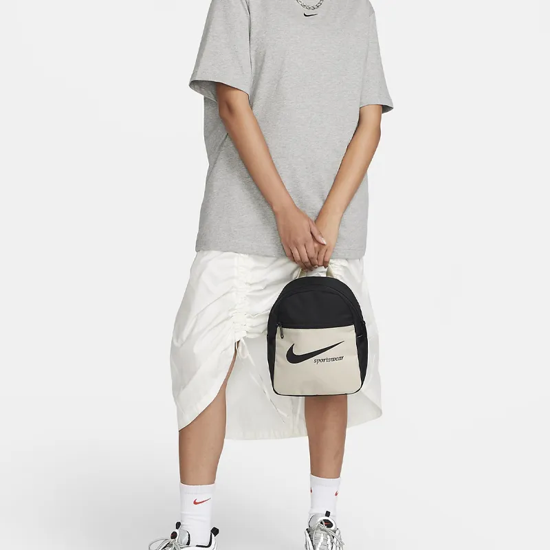 Nike Polyester Backpack Mini Unisex Black/Light Oak Brown-5