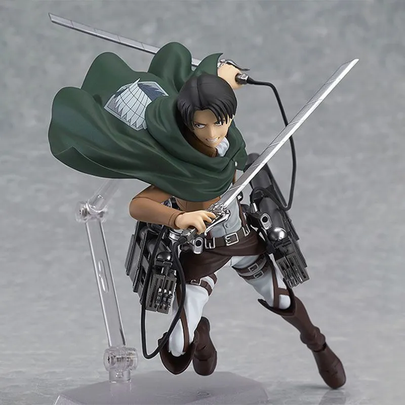 MAX Factory Figma Attack On Titan, Commander Levi, Action Figure, Includes Base Scale Figures 14cm-3