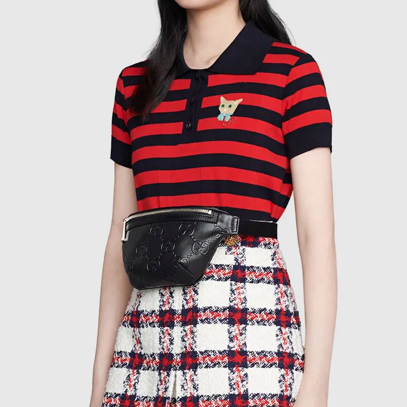 GUCCI Leather Shoulder Bag Crossbody Bag Sling Bag Fanny Pack Regular Unisex Black-10