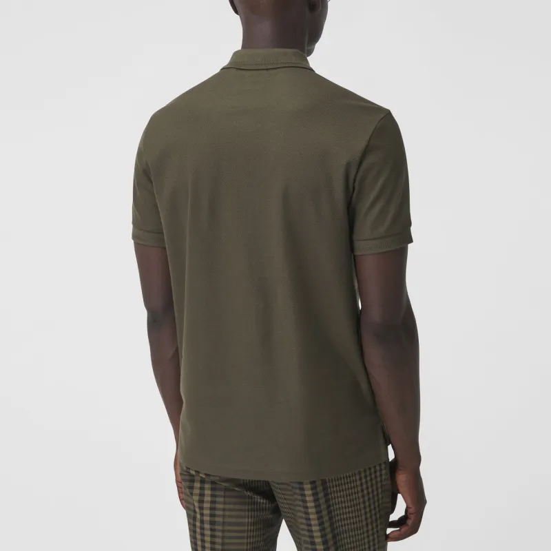 Burberry Polo Shirts Men Dark Olive Green-3