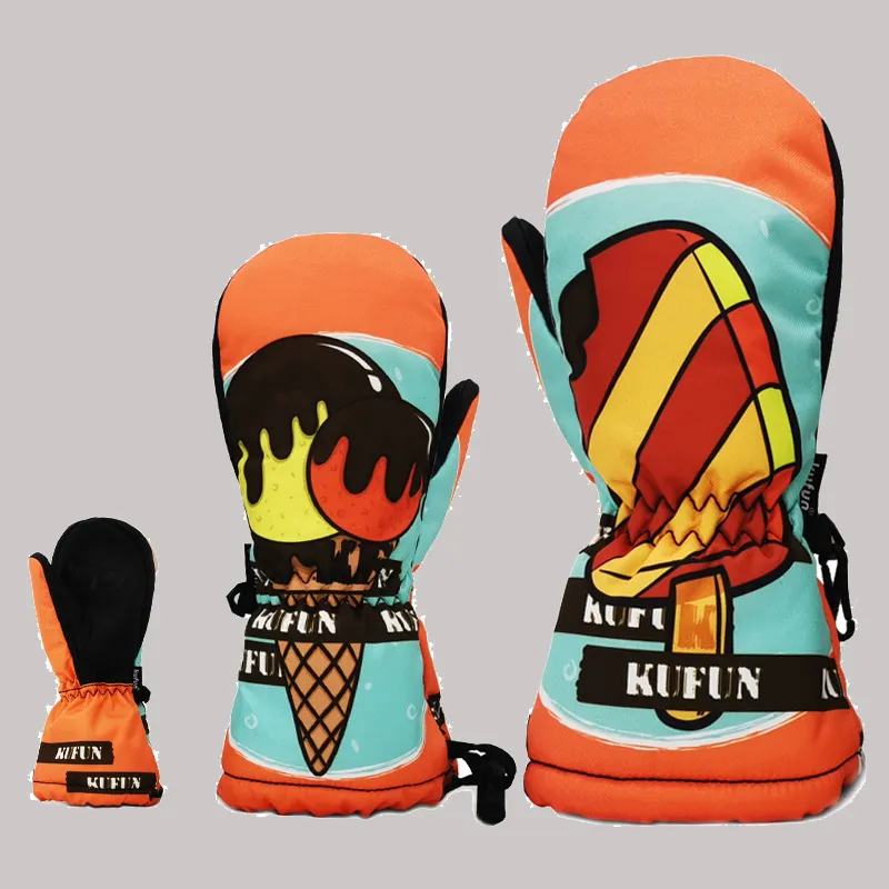 KUFUN Ski Gloves Windproof And Waterproof Gloves Kids'-4