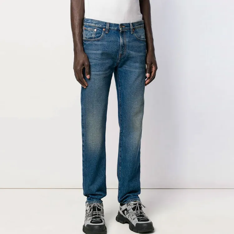 GUCCI Jeans Men Blue-4