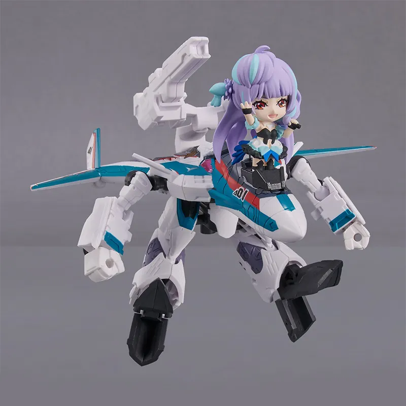 BANDAI TINY SESSION Macross Characters Macross Delta VF 31S Aldebaran Special+Mei Yun Assembled Models-1