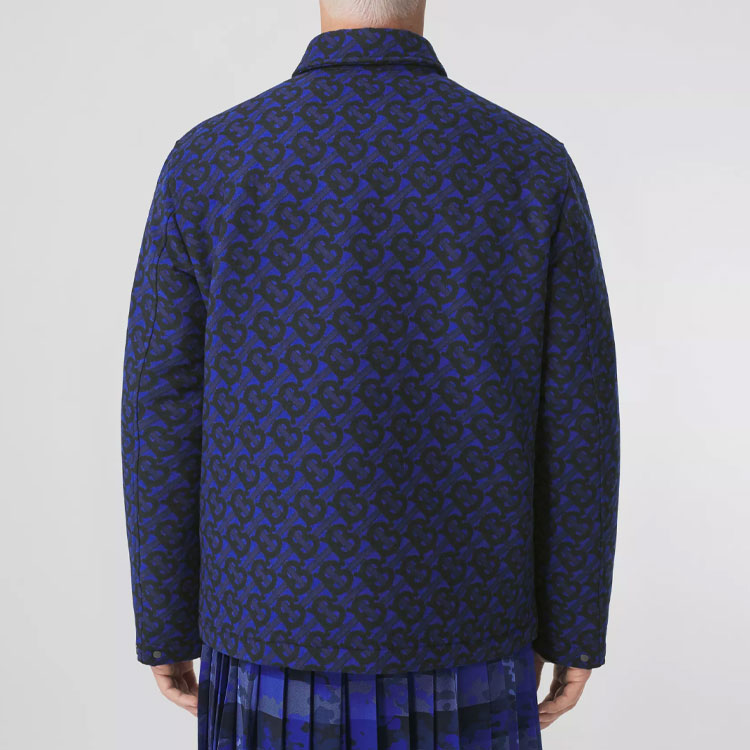 Burberry Monogram Jacquard Buttoned Jacket - POIZON Burberry Monogram Jacquard Buttoned Jacket - POIZON