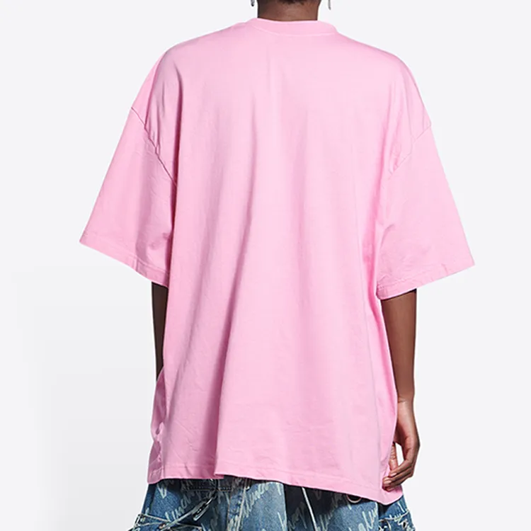 Balenciaga T Shirt Loose Fit Women's Pink-4