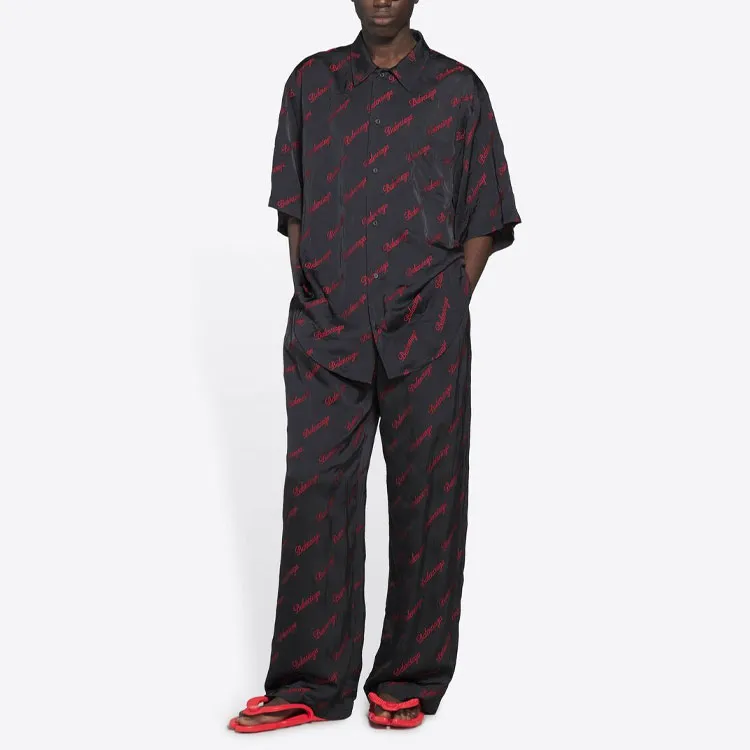 Balenciaga Shirts Men Black-2