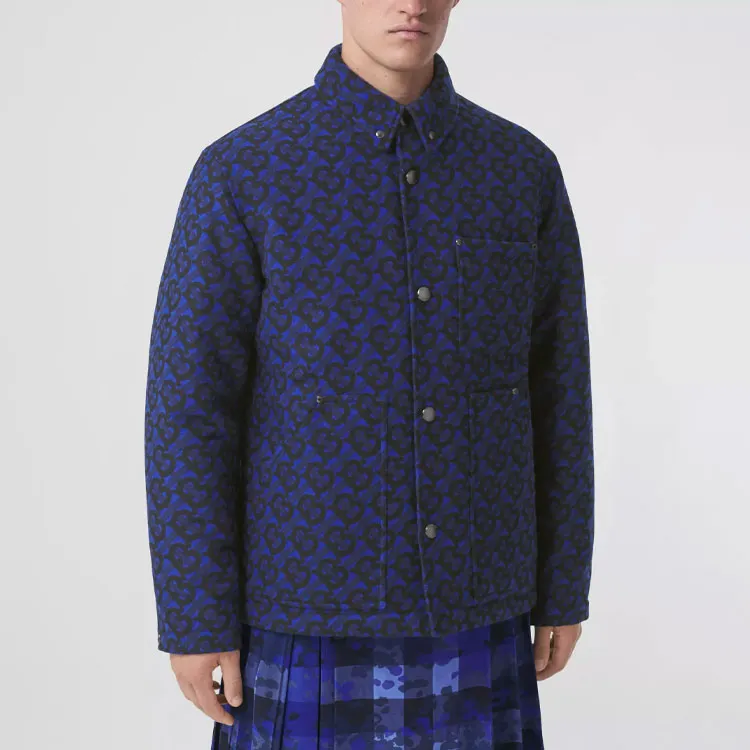 Burberry Monogram Jacquard Buttoned Jacket-3