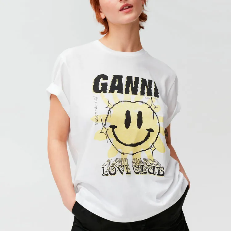 GANNI T Shirts Women's White-6