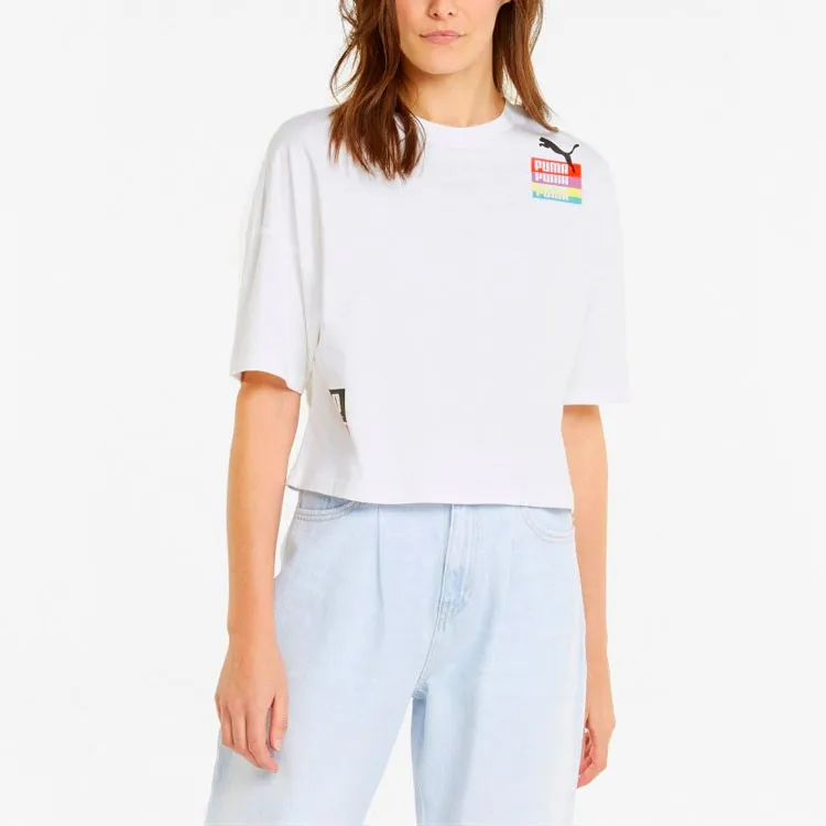 PUMA Crop Tops Women's White-3