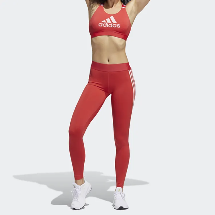 Adidas Knitted Sports Pants Women's Red-6