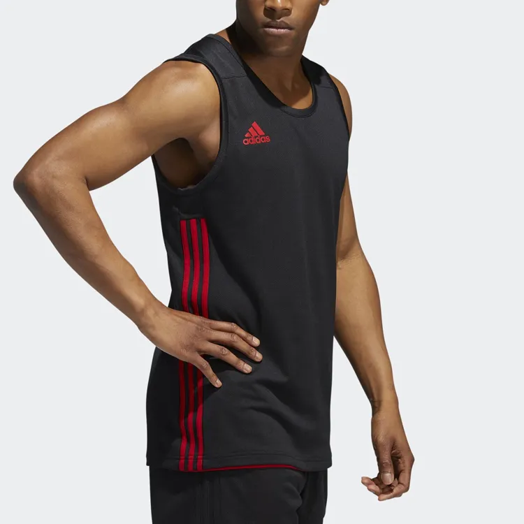 Adidas Tank Tops Men Black Red-5