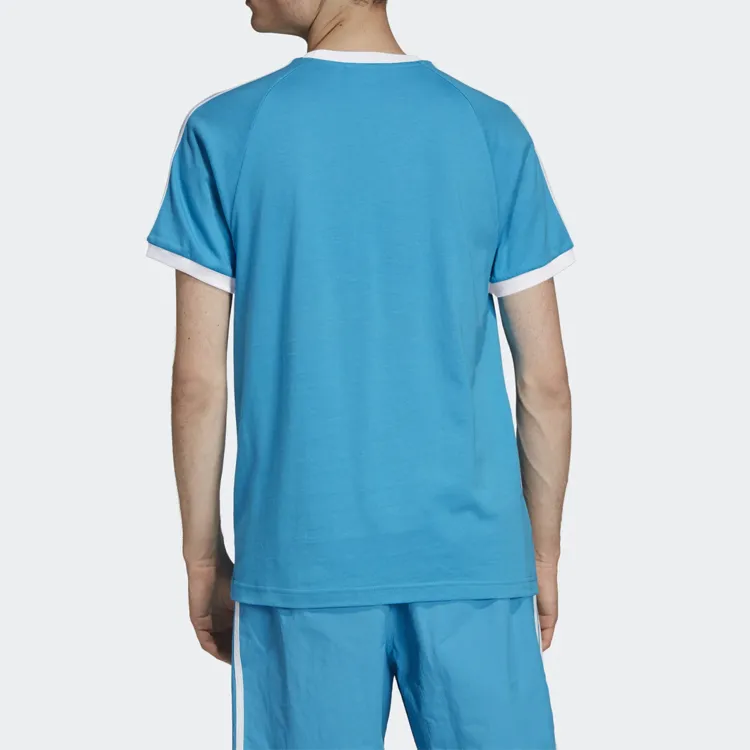 Adidas Originals 3 Stripes T Shirt Men's Blue-2