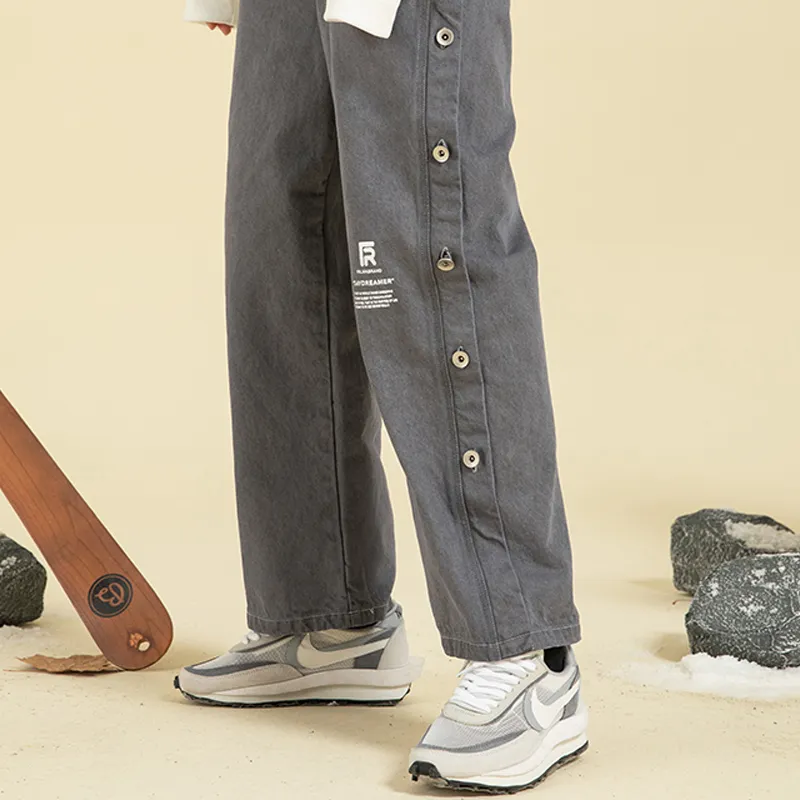 FRLMK Straight Moderate Jeans Unisex Gray-3