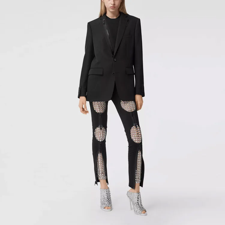 Burberry Business Suits Coats Women's Black-2