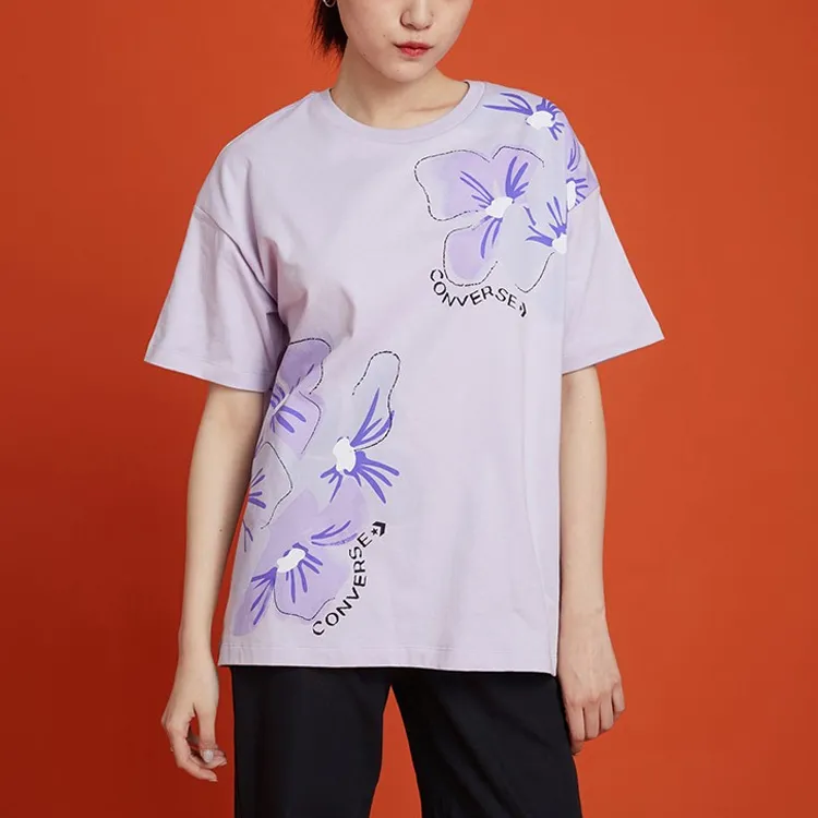 Converse IWD T Shirts Women's Light Purple-3