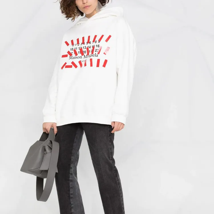 Maison Margiela Tape Logo Print Hoodie-2