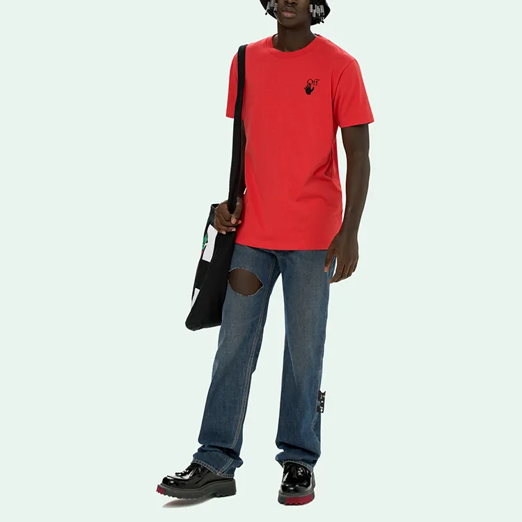 OFF WHITE SS21 T Shirts Men Red-3
