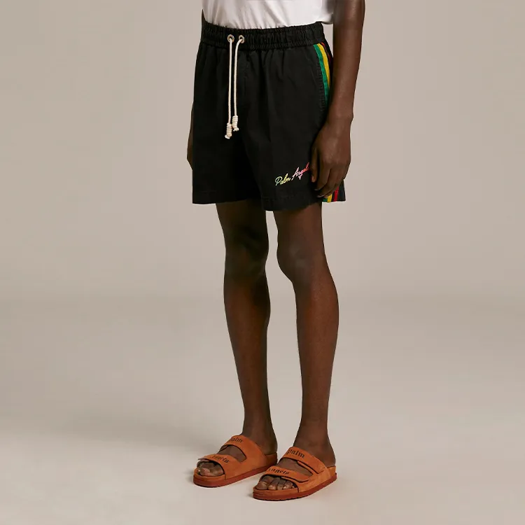 PALM ANGELS Exodus Side Stripe Track Shorts-5