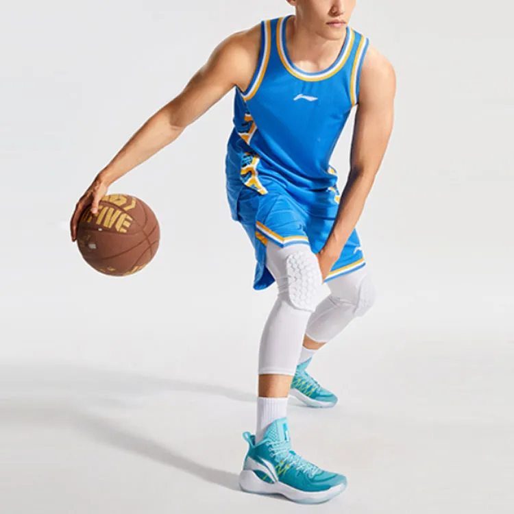 LiNing Sports Basketball Collection Basketball Suit Men's Beijing Blue-6
