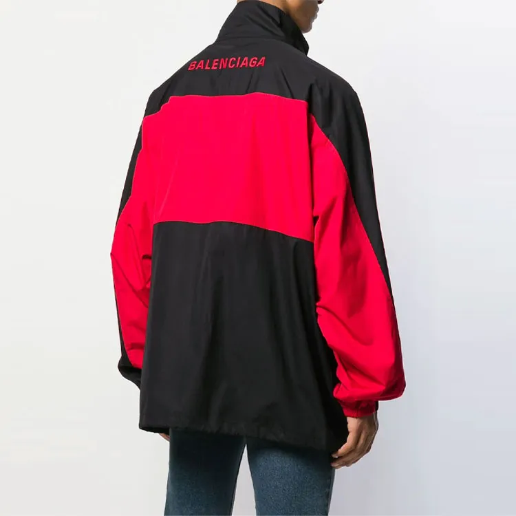 Balenciaga Jackets Coats Loose Fit Style Unisex Black Red-3