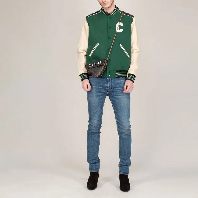 CELINE SS21 Baseball Jacket Men's Green-2
