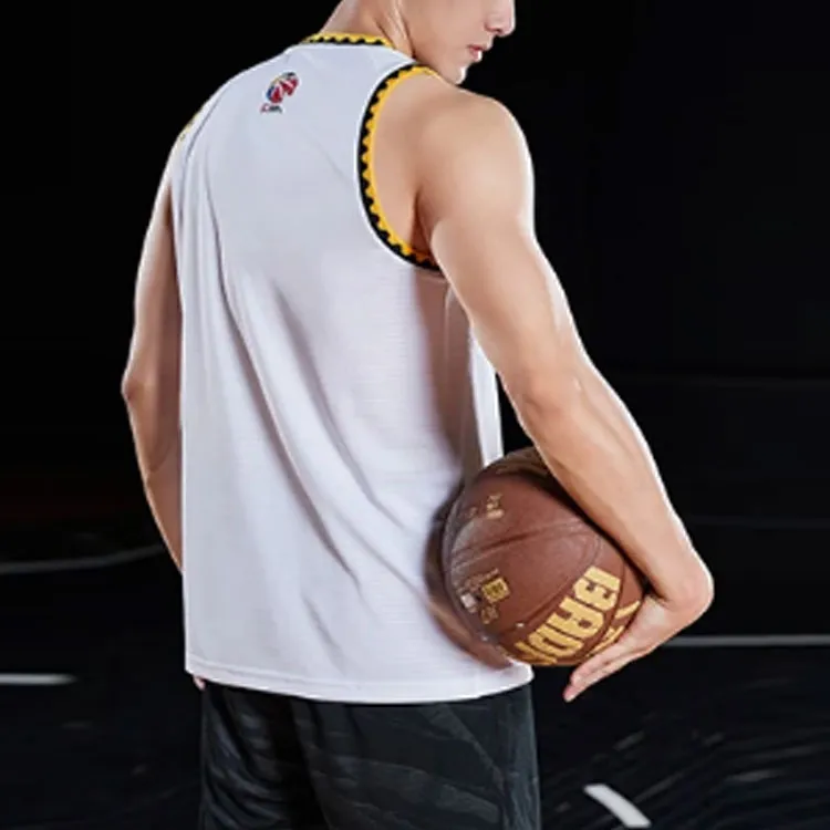 LiNing Basketball Jersey Empty Version Men's Standard White-3