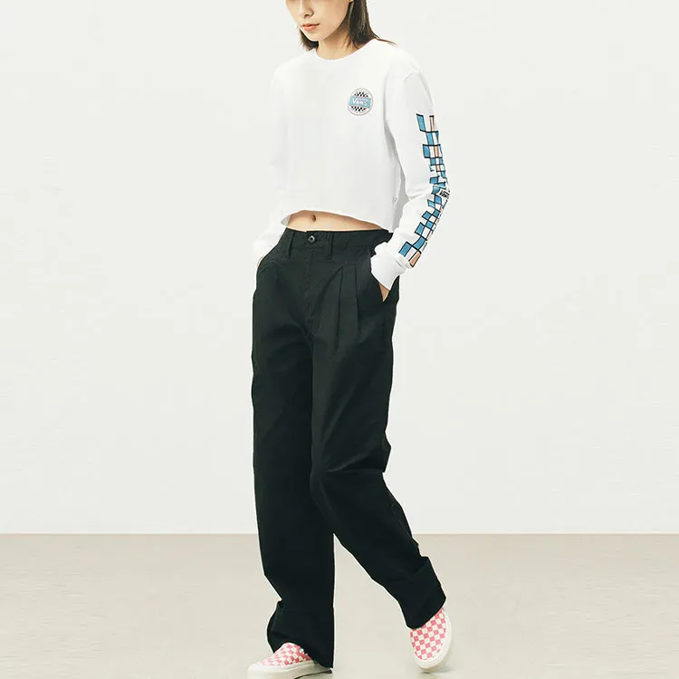 Vans Crop Tops Women's White-4