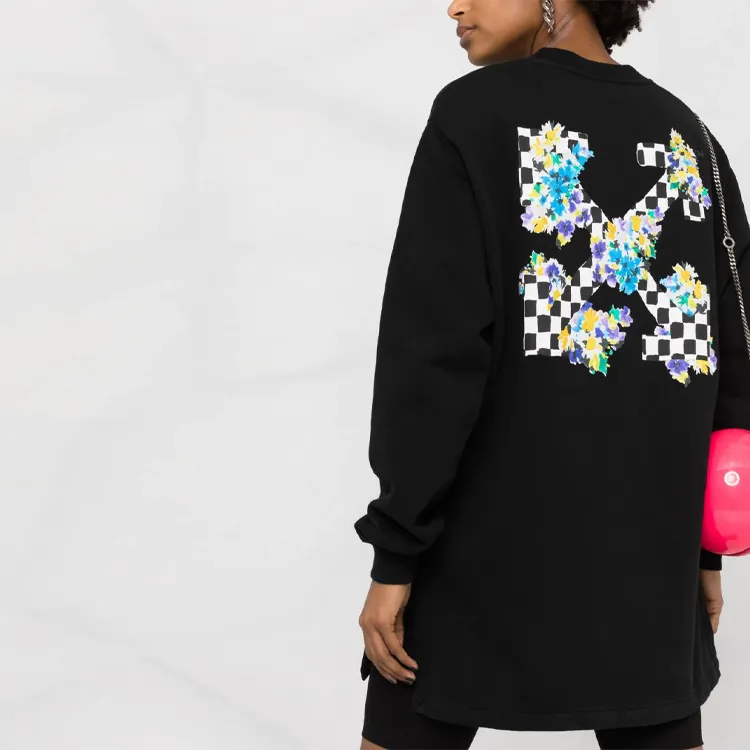 OFF WHITE SS21 Long Sleeved Dresses Women's Black-4