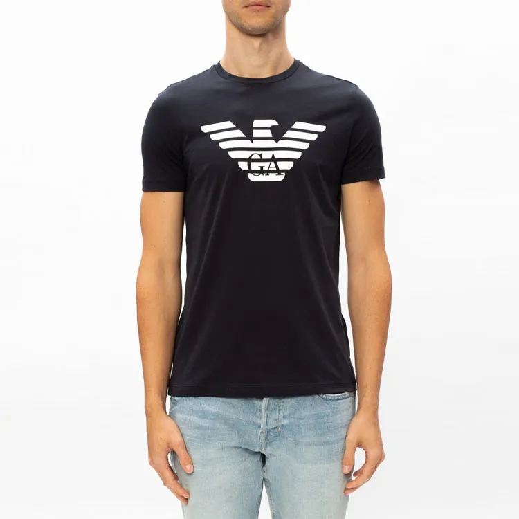 EMPORIO ARMANI Asv Organic jersey T shirt With Logo Print-2
