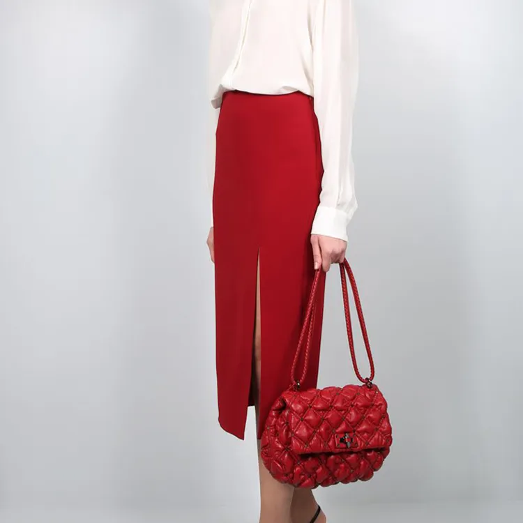 Valentino GARAVANI Leather Crossbody Bag Shoulder Bag Women's Red-5