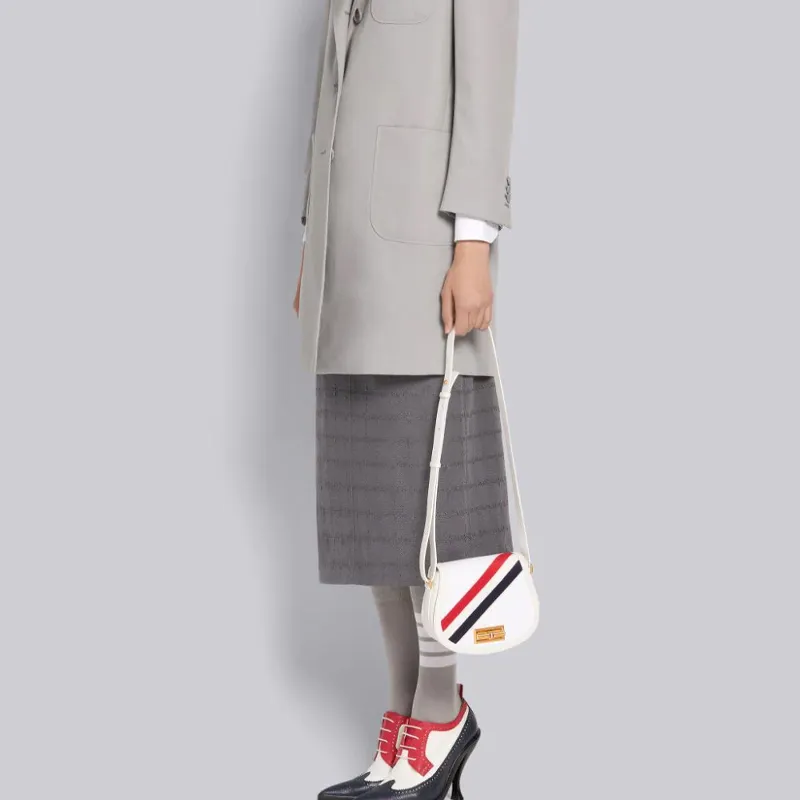 THOM BROWNE Diagonal Stripe Small Shoulder Bag-4