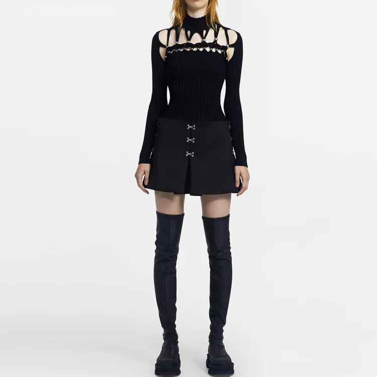 DION LEE Accordian A-line Mini Skirt-1