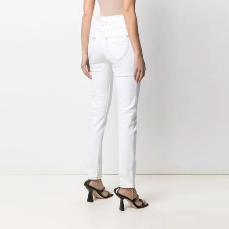 BALMAIN Jeans Women's White-2