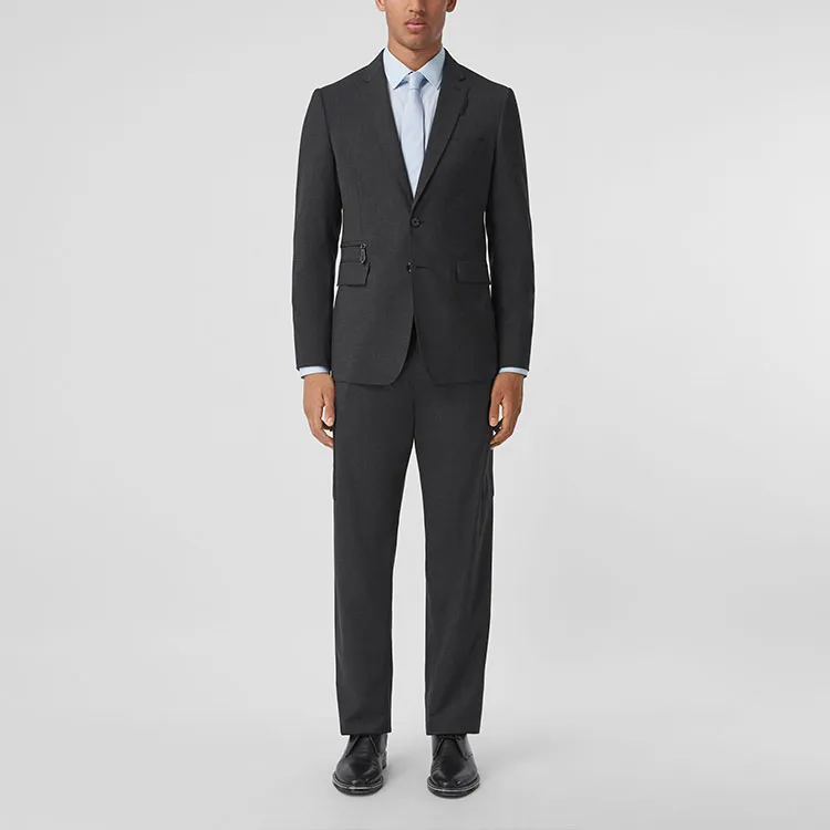 Burberry Stretch Wool Tailored Jacket-1