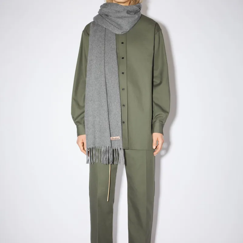 Acne Studios Logo Patch Fringed Scarf-1